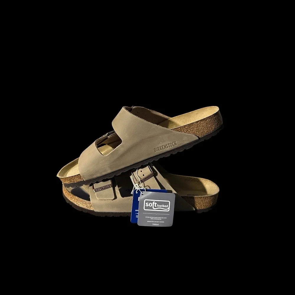 Birkenstock Arizona Soft Footbed Tobacco Brown Leather Men's 13 EU 46 New Box